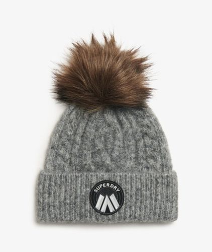 Damen Luxuriöse Beaniemütze mit Zopfmuster - Größe: 1Größe - Superdry - Modalova