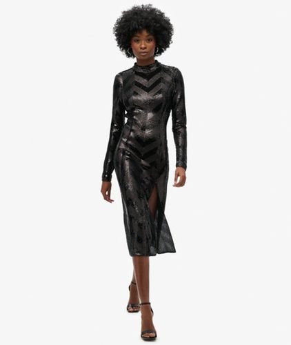 Damen Rückenfreies Chevron-midikleid - Größe: 36 - Superdry - Modalova