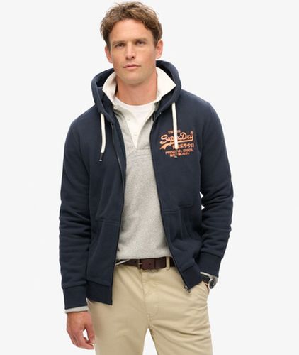 Men's Neon Vintage Logo Zip Hoodie / Eclipse - Size: S - Superdry - Modalova