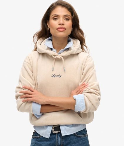 Women's Locker Geschnittenes Country Club Velours-hoodie - Größe: 34 - Superdry - Modalova
