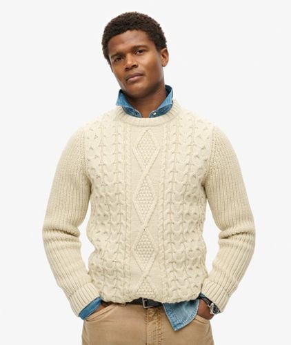 Herren Jacob Pullover mit Zopfmuster - Größe: M - Superdry - Modalova