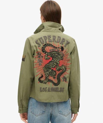 Damen Verzierte Military-Jacke Bedruckt, Größe: 42 - Superdry - Modalova