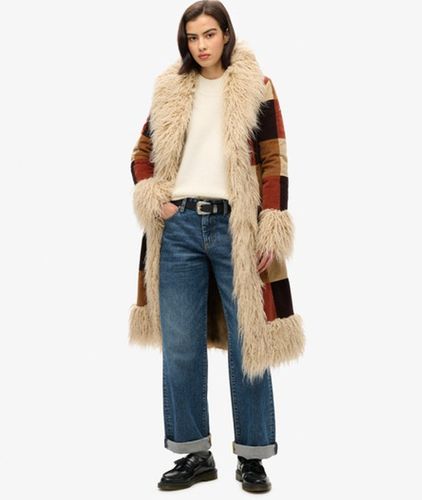 Damen und Langer Afghan-Mantel im Patchwork-Look, Größe: 38 - Superdry - Modalova