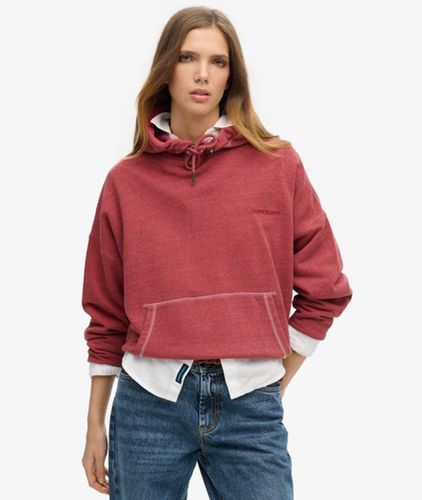 Damen Überfärbtes Essential Hoodie mit Logo - Größe: 36 - Superdry - Modalova