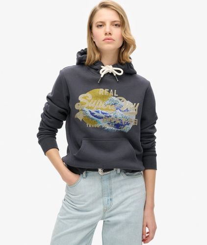 Damen Tokyo Hoodie mit Vintage-grafiklogo - Größe: 44 - Superdry - Modalova