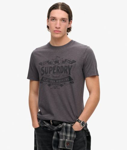 Herren Workwear T-shirt mit Schriftzug - Größe: M - Superdry - Modalova
