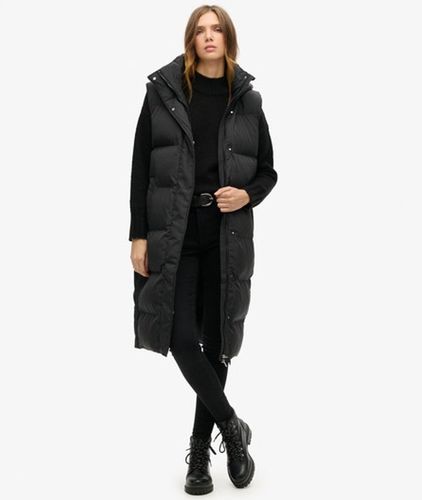 Damen Longline Steppweste mit Kapuze - Größe: 36 - Superdry - Modalova