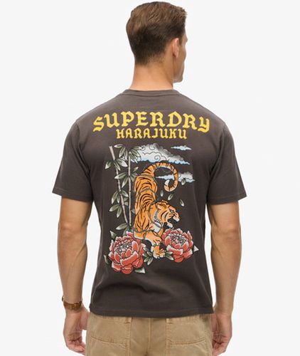 Herren Locker Geschnittenes T-Shirt mit Tattoo-Grafikdruck, Größe: XXL - Superdry - Modalova