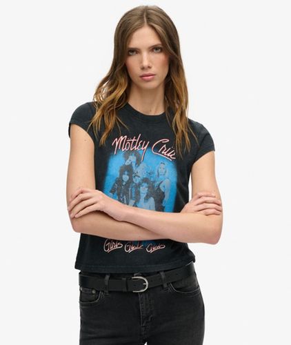 Damen und Mötley Crüe T-shirt mit Flügelärmeln Bedruckt, Größe: 38 - Größe: 38 - Superdry - Modalova