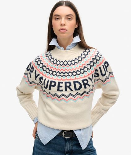 Damen Fairisle-pullover mit Markenlogo - Größe: 38 - Superdry - Modalova