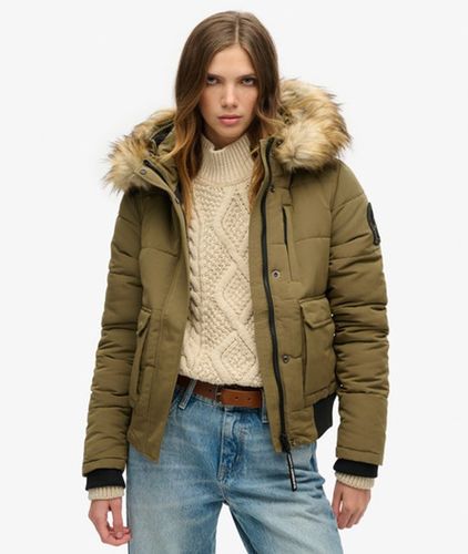 Damen Everest Bomberjacke mit Kapuze - Größe: 36 - Superdry - Modalova
