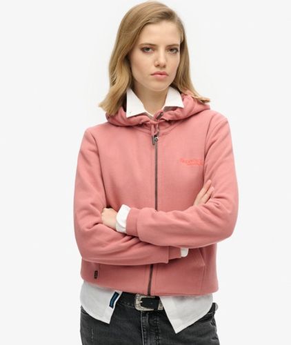 Damen Leicht Aufgeraute Essential Logo Kapuzenjacke - Größe: 40 - Superdry - Modalova
