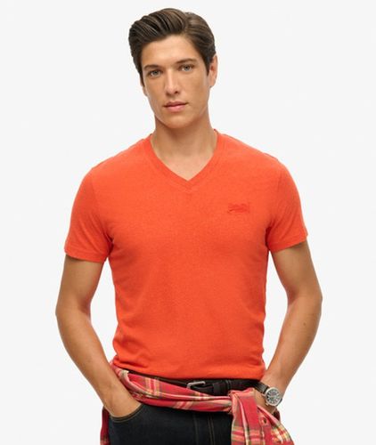 Mens Slim Fit Organic Cotton Essential Logo V Neck T-Shirt, , Size: XL - Superdry - Modalova