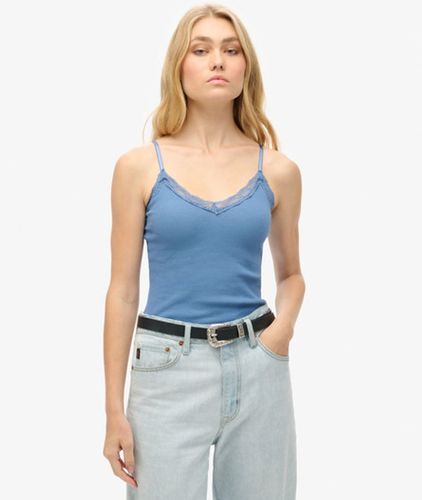 Damen Athletic Essential Lace Trim Cami Top - Größe: 14-16 - Superdry - Modalova