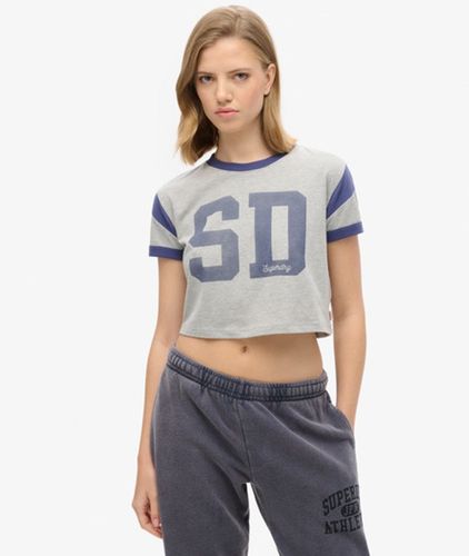 Damen Athletic Essentials Ringer-t-shirt mit Grafik - Größe: 42 - Superdry - Modalova