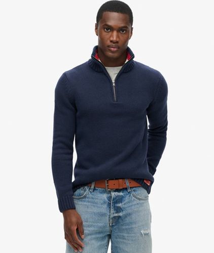Herren Vintage Athletic Henley-strickpullover - Größe: L - Superdry - Modalova