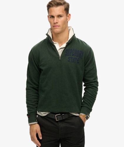 Herren Vintage Athletic Pullover mit Halbem Reißverschluss - Größe: L - Superdry - Modalova