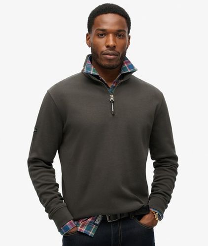 Herren Utility Sweatshirt mit Logo und Halbem Reißverschluss - Größe: M - Superdry - Modalova