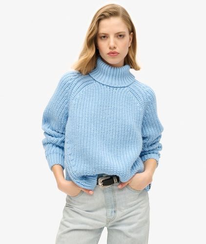 Damen Lässiger Strickpullover mit Rollkragen und Ziernaht Gestrickt, Größe: 40 - Superdry - Modalova