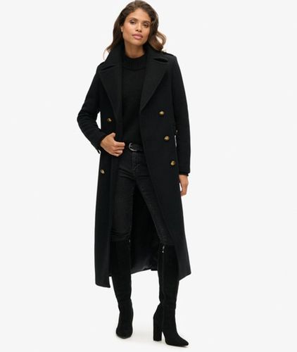 Damen Zweireihiger Mantel aus Wollmischung - Größe: 36 - Superdry - Modalova