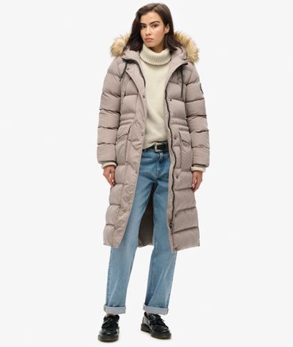 Damen Langer Everest Kunstfellmantel - Größe: 36 - Superdry - Modalova