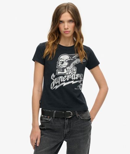 Damen Figurbetontes T-shirt mit Verziertem Poster-print / - Größe: 42 - Superdry - Modalova
