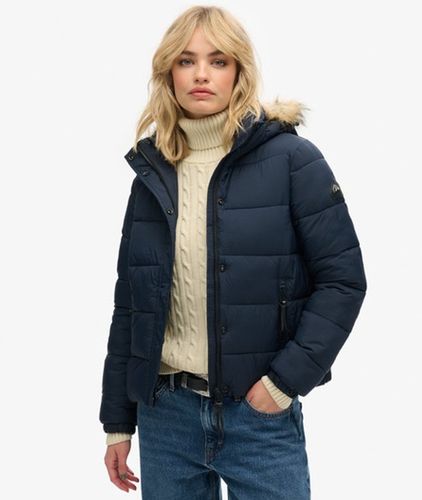 Damen Kurz Geschnittene Mid Layer Kapuzenjacke - Größe: 36 - Superdry - Modalova