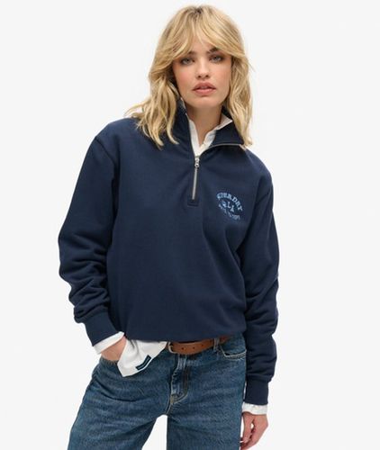 Damen Athletic Essentials Sweatshirt mit Halblangem Reißverschluss - Größe: 38 - Superdry - Modalova