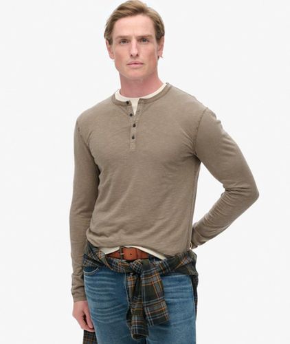Herren Langärmeliges Grandad-oberteil aus Jersey - Größe: S - Superdry - Modalova