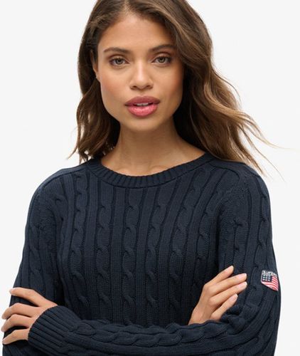 Damen Lässiger Strickpullover mit Zopfmuster Gestrickt, Größe: 40 - Superdry - Modalova