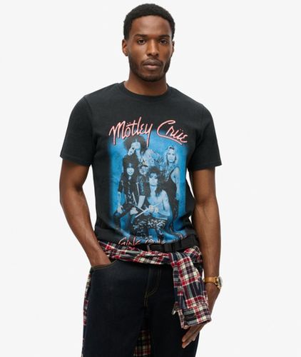Herren Mötley Crüe x Limited Edition T-Shirt Grafikdruck, Größe: L - Superdry - Modalova