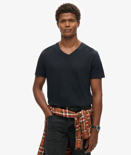 Herren T-shirt aus Flammgarn mit V-ausschnitt - Größe: M - Superdry - Modalova