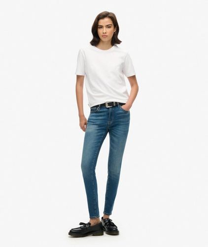 Women's Cotton Vintage Mid Rise Skinny Jeans / Fulton Vintage Blue Organic - Size: 30/32 - Superdry - Modalova