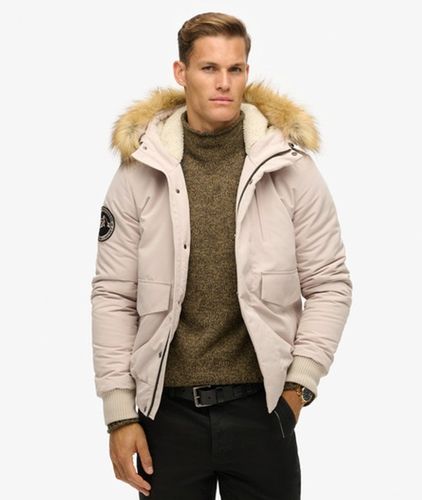 Herren Everest Bomber-Steppjacke mit Kapuze, Größe: L - Superdry - Modalova