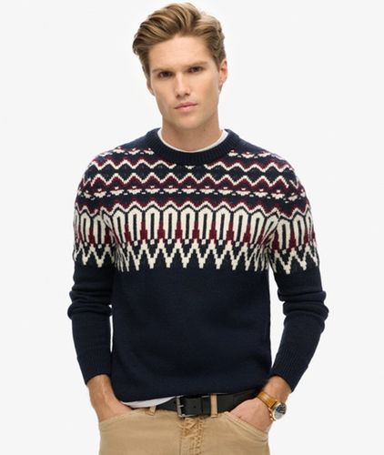 Herren Pullover mit Rundhalsausschnitt und Fairisle-muster - Größe: S - Superdry - Modalova