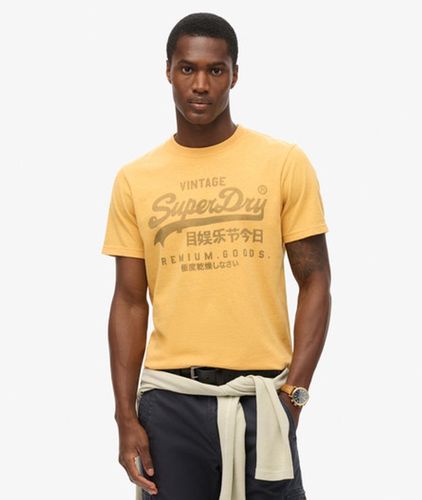 Men's Classic Heritage T-shirt Yellow / Amber Yellow Marl - Size: S - Superdry - Modalova