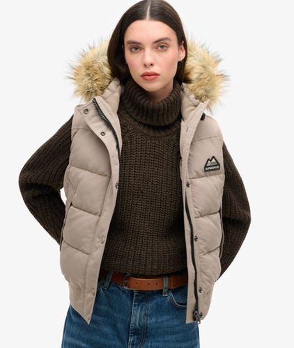 Damen Everest Kunstfell-weste - Größe: 38 - Superdry - Modalova