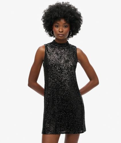 Women's Ärmelloses A-linien-minikleid mit Pailletten - Größe: 40 - Superdry - Modalova