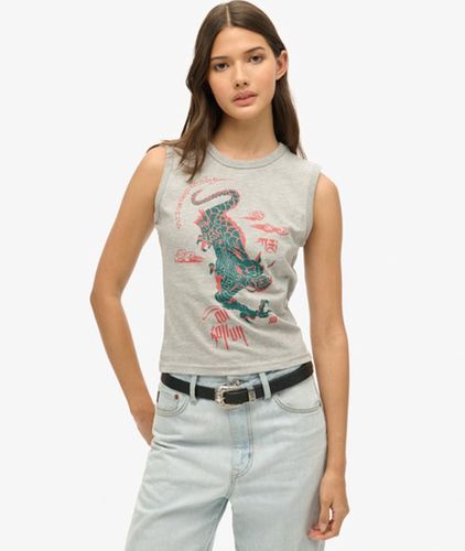 Damen Schmales x Komodo Kailash Dragon Tanktop - Größe: 40 - Superdry - Modalova