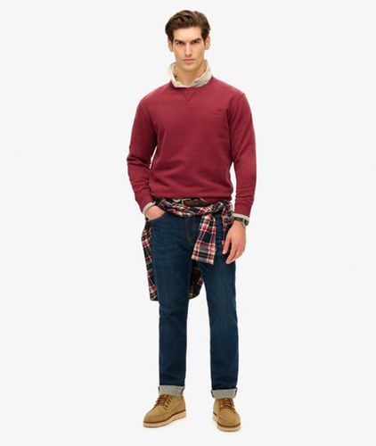 Men's Essential Logo Crew Sweatshirt / Rich Burgundy - Size: XL - Superdry - Modalova