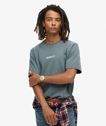 Herren Locker Geschnittenes T-shirt mit Mikro-logo - Größe: M - Superdry - Modalova