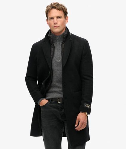 Herren 2-in-1-Wollmantel - Größe: M - Superdry - Modalova