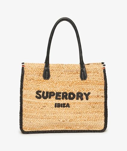 Women's Raffia Luxe Tote Bag / Natural/black - Size: 1SIZE - Superdry - Modalova