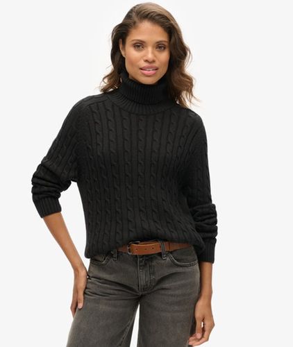 Damen Lockerer Rollkragen-pullover mit Zopfmuster - Größe: 38 - Superdry - Modalova