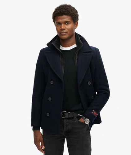 Men's Tailored 2 In 1 Pea Coat / Eclipse - Size: Xxxl - Superdry - Modalova