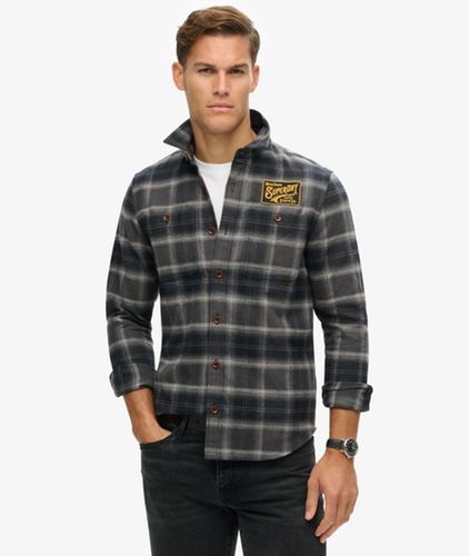 Herren Karierte hemdjacke mit Stickerei - Größe: XL - Superdry - Modalova