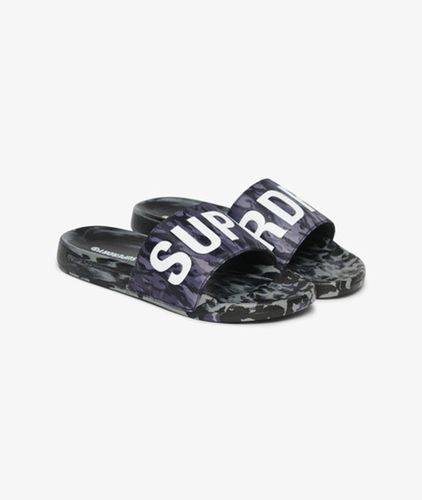 Herren Core Badesandalen mit Tarnmuster - Größe: 10-11 - Superdry - Modalova
