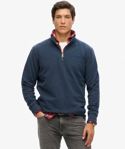 Herren Essential Sweatshirt mit Halblangem Reißverschluss und Logo - Größe: M - Superdry - Modalova