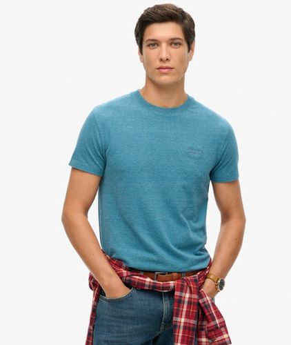 Herren Essential T-Shirt aus Bio-Baumwolle mit Logo Bestickt, Größe: L - Superdry - Modalova