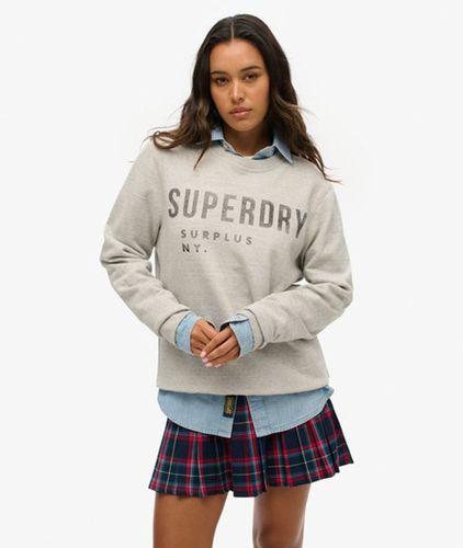 Damen OverGröße Surplus Sweatshirt mit Rundhalsausschnitt und Grafik - Größe: L - Superdry - Modalova